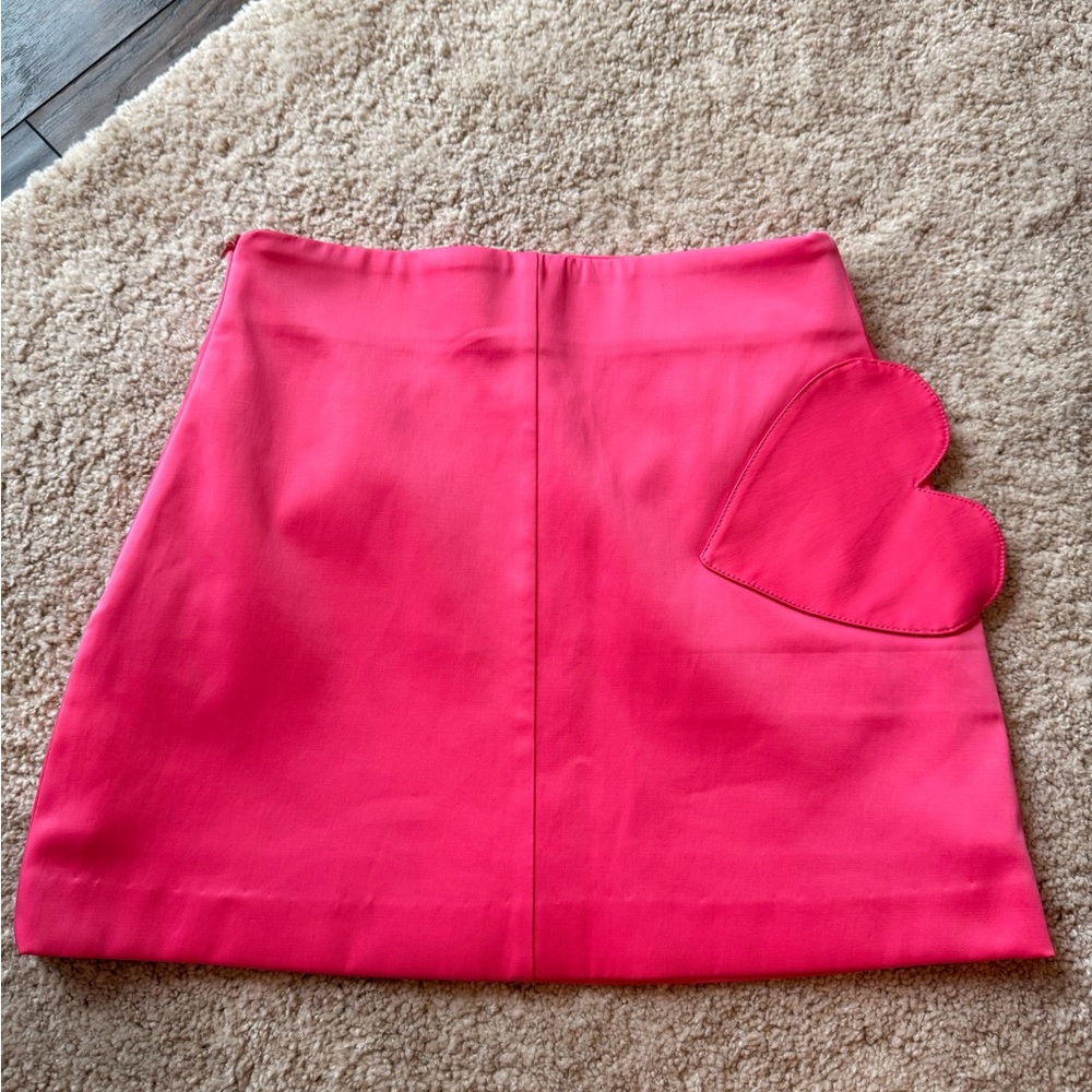 Zara Pink Mini Skirt with Heart Detail